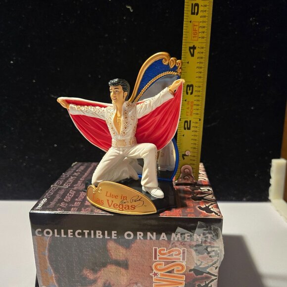 Elvis Presley Live In Las Vegas Collectible Ornament With Mirror Back & Box - Picture 6 of 10
